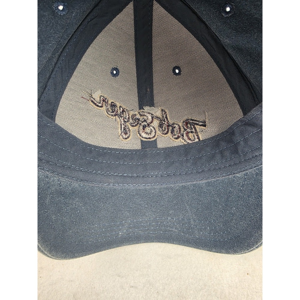 Vintage Bob Seger Denim‎ Blue Embroidered Spellout Logo Strapback Hat Adjustable - Picture 7 of 8